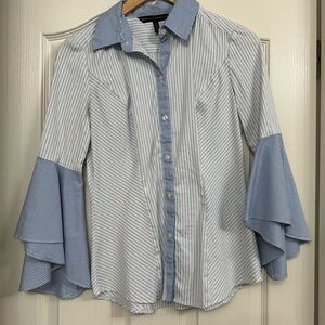 WHBM, size 0, bell-sleeved blouse
